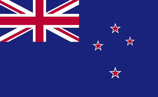 New Zealand national flag in exact proportions - Vector illustration